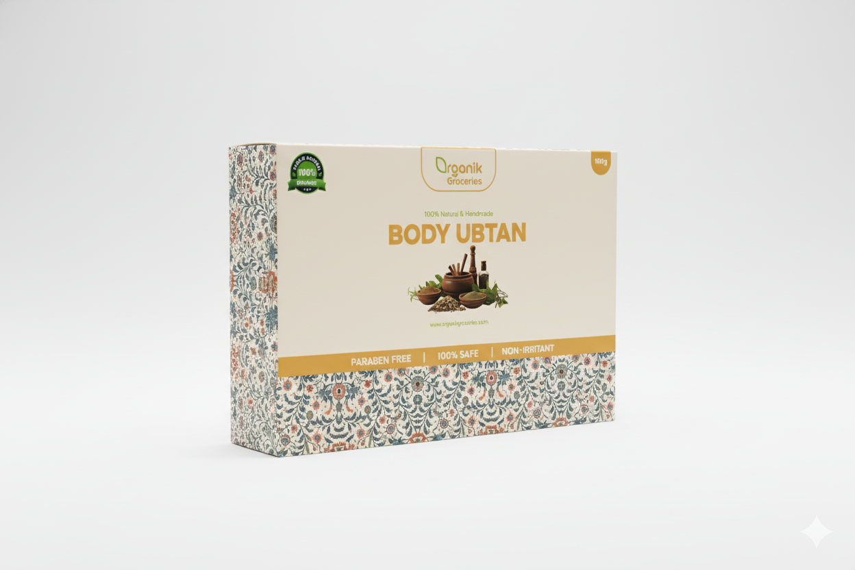 Multani Mitti Ubtan Soap For Body - Natural Organic and Non- Toxic Ayurvedic Soap for smooth and moisturized skin by ORGANIK GROCERIES